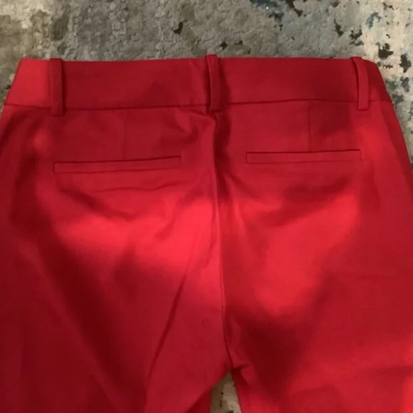 J Crew Winnie red scalloped capri pants, size 4 - Picture 5 of 7
